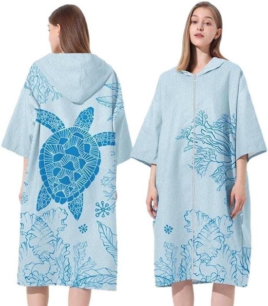 Poncho Handdoek - Strandbadjas - Na het zwemmen - Sneldrogend - 110 x 75 cm - C07