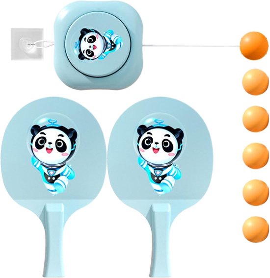 Pong Trainingsset - Deur Trainer - Hand-Oog Training - Verstelbare Lengte - 23 x 7.5 x 18.5 cm - Blauw