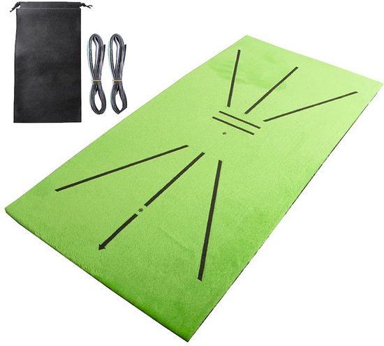 Portable Mini Golf Training Mat for Swing Detection, Golf Training Aid Used for Home, Office, Outdoor, 30.5 x 61 cm van Merkloos