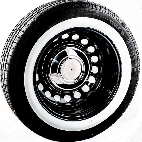 Portawall Band Covers - Whitewall Inserts - Golfkar Uiterlijk - Set van 4 Stuks - 12 Inch Banden - Wit