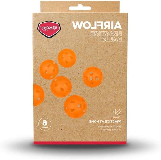 Practice Golfballen - Oefenballen Golf - Golf Training - Gevouwen Gaten Ontwerp - 6 stuks - Oranje