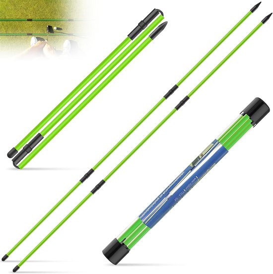 Praktische Golf Display Sticks met Opbergtube - Training Equipment voor Correcte Houding en Richting, Ideaal voor Golftraining en Verbetering van Techniek