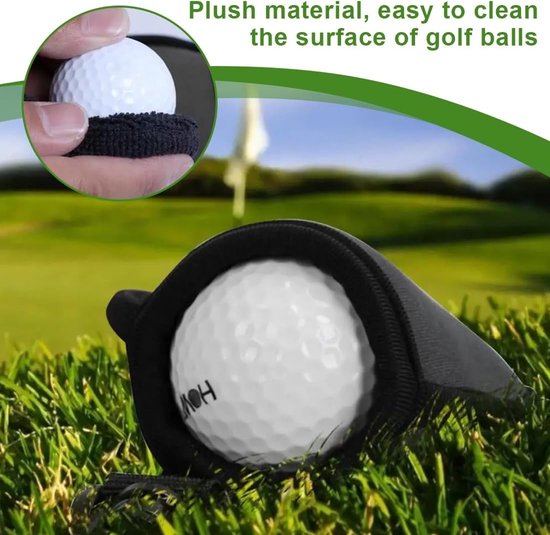 Praktische golfaccessoires: 2-delige set voor het reinigen van golfballen met 4 straps, ideaal voor golfers, effectief en handig in gebruik