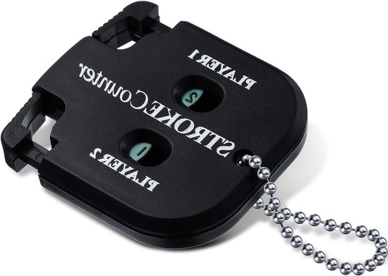 Praktische mini golfscoreteller voor 2 spelers, slagteller en golfscore-indicator, compact en handig
