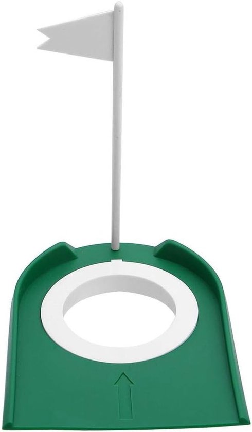 Praktische Plastic Putting Cup Oefenhulpmiddel met Verstelbaar Gat en Witte Vlag voor Golftraining en Verbetering van Puttvaardigheden