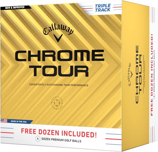 Premium Golfballen 4-Pack met Triple Track Lijn - Hogere Lancering & Controle van Merkloos