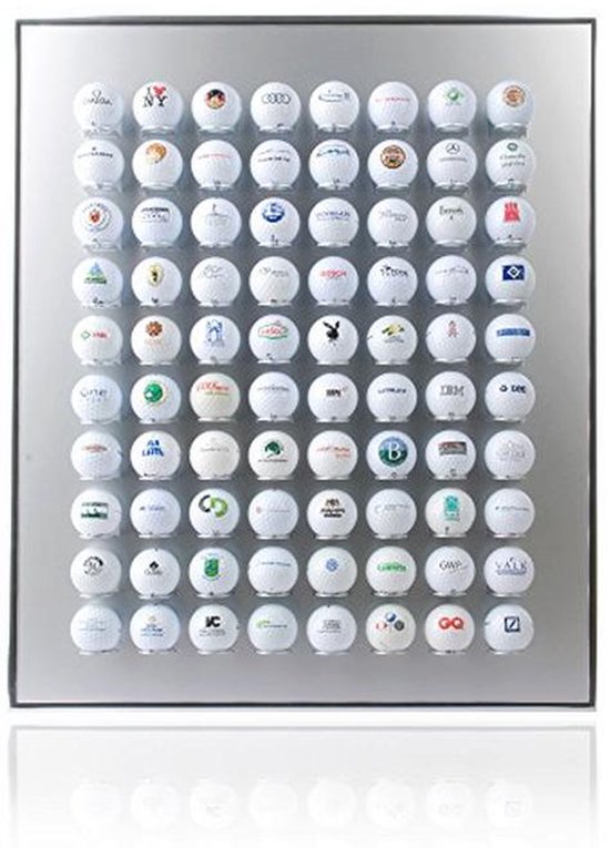 Premium golfballenrek van aluminium voor 80 golfballen - Vitrine en display voor golfers
