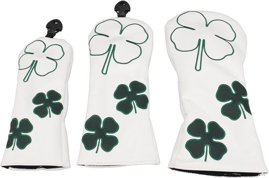Premium PU Lederen Golf Accessoire - 3 Stuks Houten Hoofddeksels met Pluche Voering voor Bescherming en Comfort van premium