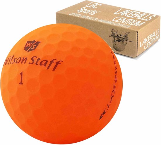 Premium selectie zachte golfballen - 24 stuks - oranje - matte afwerking - gebruikte golfballen - hoge kwaliteit van Merkloos