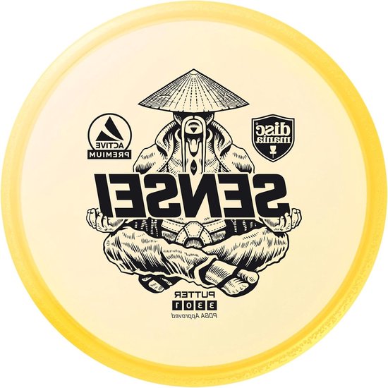 Premium Sensei Discgolf Putter - Geel - 3/3/0/1 van Discmania