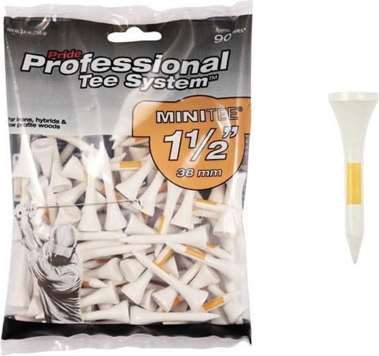 Pride PTS houten tees 38 mm van Pride Golf Tee