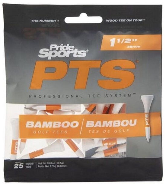 Pride Sports PTS Bamboo Tees 38mm 25pcs van Merkloos