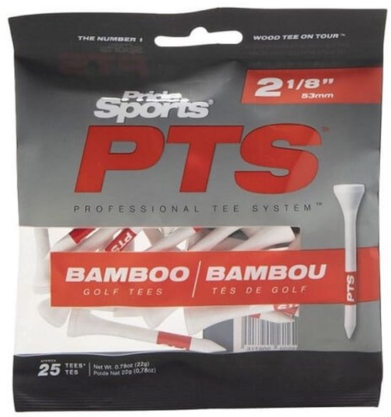 Pride Sports PTS Bamboo Tees 53mm 25pcs van Merkloos