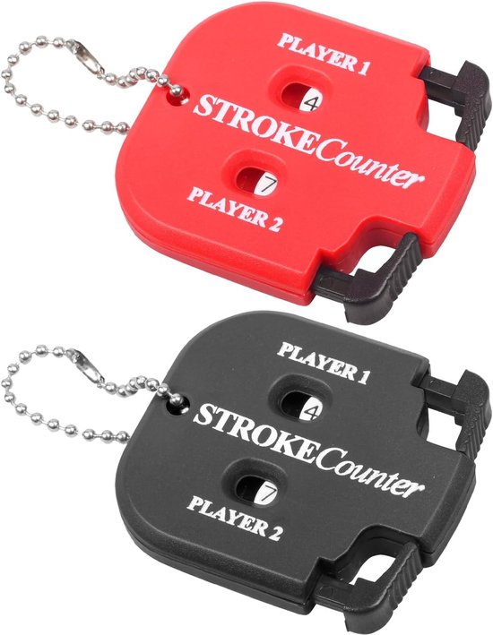 Puntenteller 2 stuks - golf marker - zwart en rood - handig voor golfbanen - ShopVlot