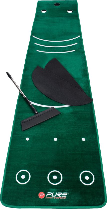 Pure 2 Improve Dual Grain Putting Mat Met Bezem van Pure