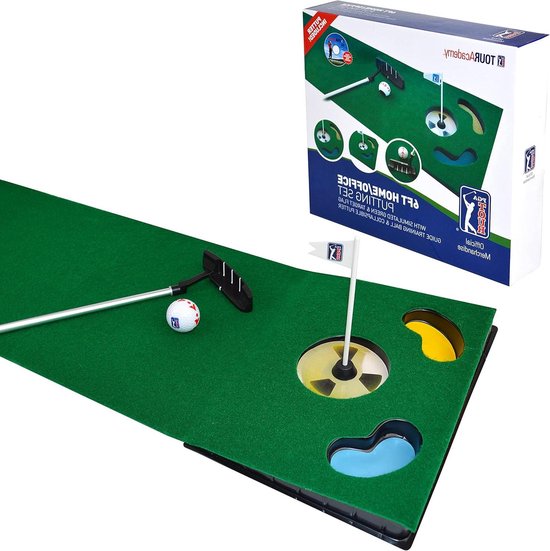 Putset voor binnen - Putter met putter - Oefenmat voor golfuitoefening