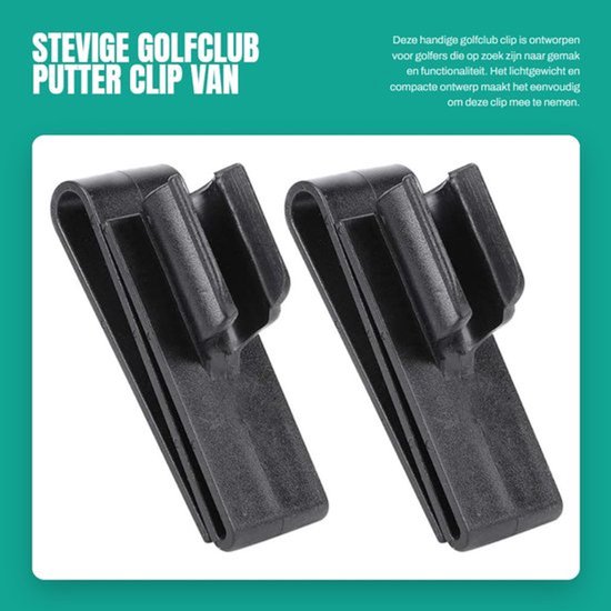Putterhouder Lichtgewicht - Beschermende Klem - Golfclubclip - Draagbaar Ontwerp - Stevig Plastic - Handig voor Buitensporten - Golfclip