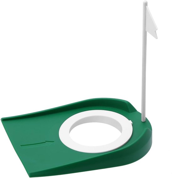 Putting Cup - Indoor - Outdoor - Plastic - Oefenhulpmiddel - Verstelbaar Gat - Witte Vlag - Standaard Putting Oefeningen van Merkloos