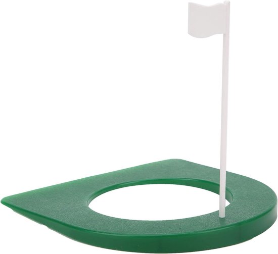 Putting Cup met Vlag - Oefenbeker Golf - Golfvaardigheid Oefenen - Stevige Kunststof Constructie - 11 cm Diameter - Zwart