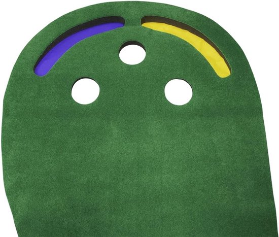 Putting Green - Golf Puttingmat - Golfvaardigheden Verbeteren - Drie Oefengaten - Par 3 - Groen
