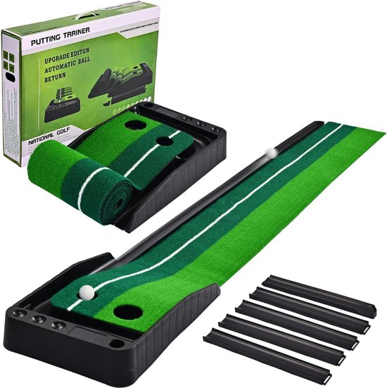 Putting Mat Golf - Putting Mat - 250cm - Inclusief retourbaan - Putting Green - Golf - Training van Pure2Improve