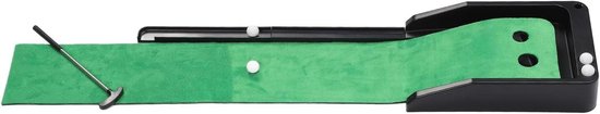 Putting Mat Set - Golf Oefenmat - Golfslag Verbeteren - Automatische Bal Terugkeer - 22 x 15 cm - Groen