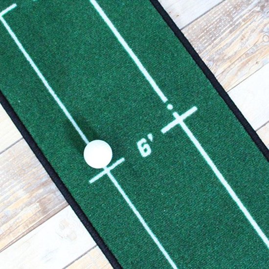 Putting Oefendeken - Groene Mat - Sport Oefenen - Opvouwbaar Ontwerp - 280 x 30 cm - Groen