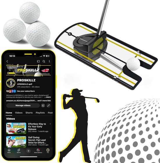 Putting Spiegel - Golf Hulpmiddel - Slag Verbeteren - Ultradun Ontwerp - 3 mm - Transparant