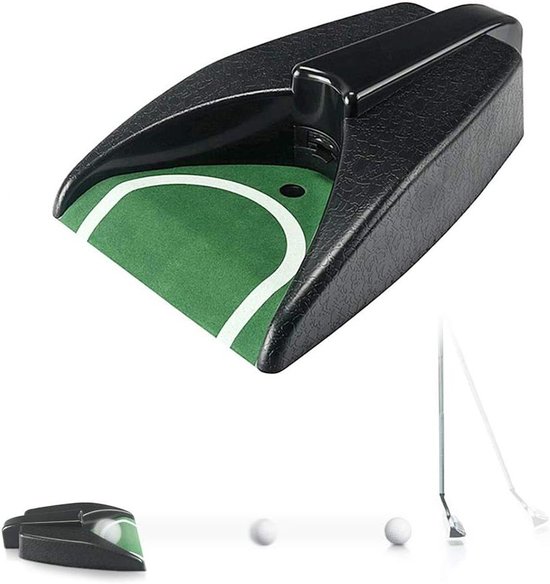Putting Trainer - Golf Oefenbakje - Golfvaardigheden Verbeteren - Automatische Balteruggave - 180cm x 60cm - Groen