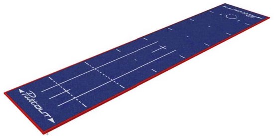 PuttOut Patriot Putting Mat 240 cm - Blauw van Merkloos