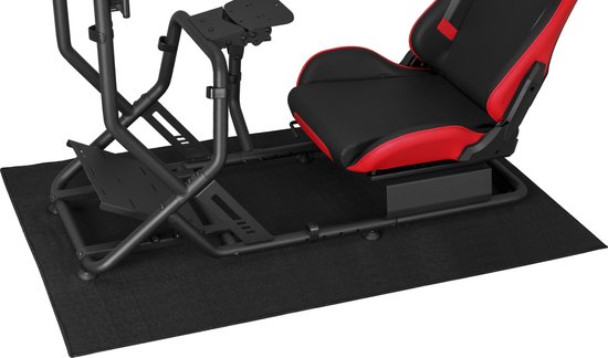 Race cockpit mat anti slip vloerbescherming - race cockpit vloermat - sim racing vloermat - racestuur standaard vloermat wheel stand - XXL formaat 170 cm x 65 cm van Traxio