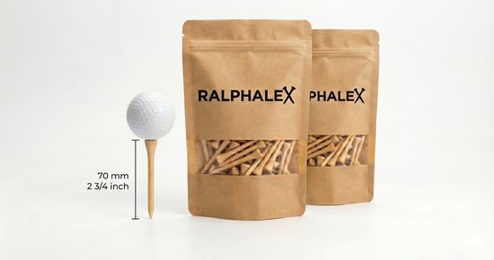 RALPHALEX Golf Tees Bamboo - 2 zakken (2x50 tees)