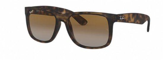 Ray-Ban RB4165 865/T5 - Justin (Classic) - zonnebril - Tortoise / Bruin Gradiënt - 55mm van Ray-Ban