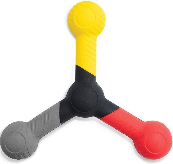 Reactieve Catch Trainer - Hand-oogcoördinatie Trainer - Verbeteren Reactiesnelheid - Driepunts Ergonomisch Ontwerp - 20 cm diameter - Grijs/Geel/Rood van Merkloos