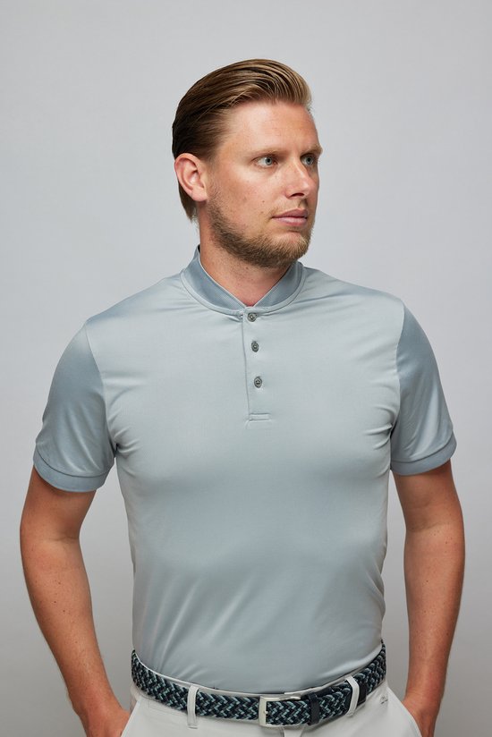 Real Ace Polo Slim Fit Mid Grey size XL van Selected.