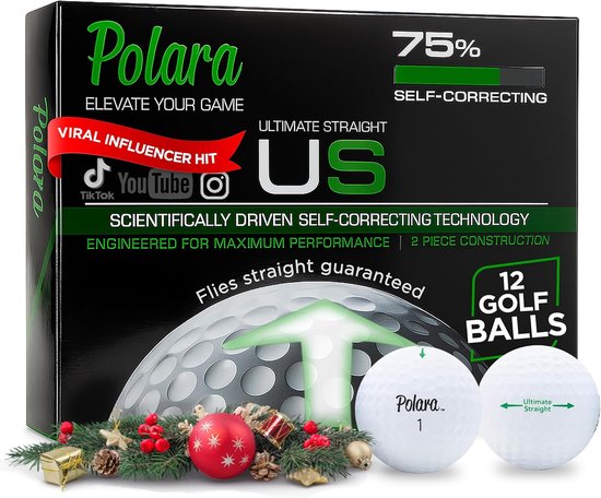 Rechte Golfballen | Extra Afstand en Spin | Haak & Slice Correctie | 12 Stuks van Merkloos