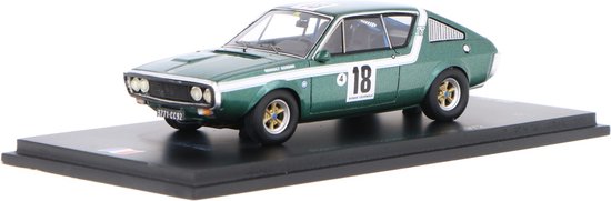 Renault 17 Spark Modelauto 1:43 1972 Jean-Pierre Nicolas SF256 Rally Ronde Covenole Schaalmodel van Renault