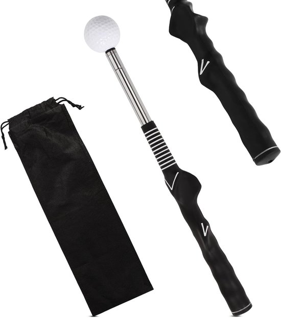 Retractable Golf Swing Training Aid - Draagbare Grip Trainer met Opbergtas voor Binnen Training, Warming Up en Chipping Oefeningen - Ideaal voor Golf Enthousiastelingen van Merkloos