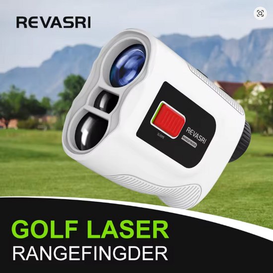REVASRI – Golf Afstandsmeter – 910 m Bereik – USB Oplaadbaar – Flag Lock & Trilsignaal – Toernooivriendelijk – Wit van REVASRI