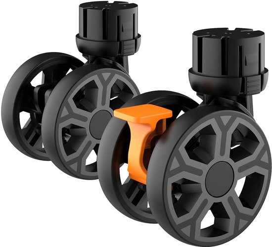 rotatiewielen duurzaam slijtvaste geruisloze 360 ° roteren wiel voor by06 vouwt utility cart shopping trolley (black-2pack)