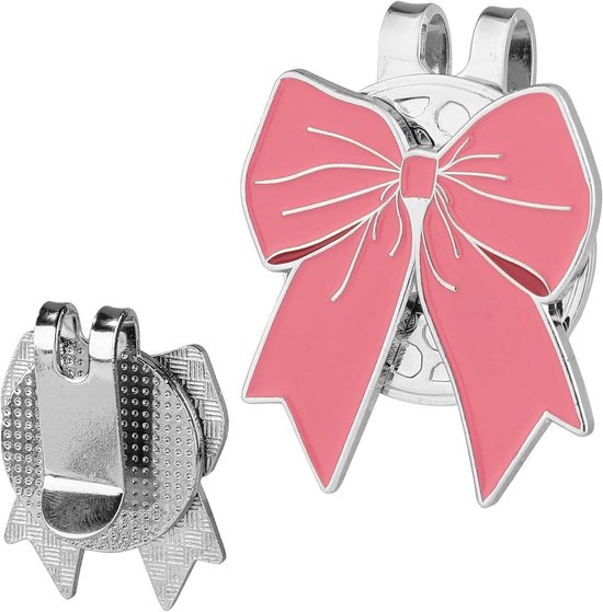 Roze Boogvormige Golfbal Marker Hoedclip met Sterke Magnetische Golfbal Marker - Accessoires voor Golfer - Roze - Handig en Stijlvol van Merkloos