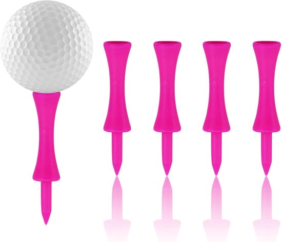 Roze Golf Tees - 100 Stuks van 57 mm (2-1/4 inch) Kunststof
