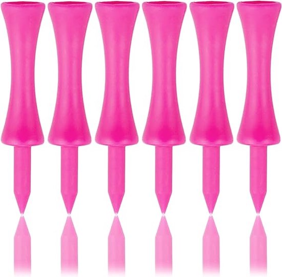 Roze Golf Tees Plastic 57MM 100 stuks Lange Castle Golf Tees 2-1/4 inch van ODI.