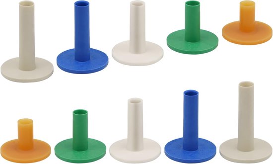 Rubber Golf Tees 5 Kleuren - Gemengde Maten - Perfect voor Training - Ideaal voor Binnen en Buiten - ShopVlot