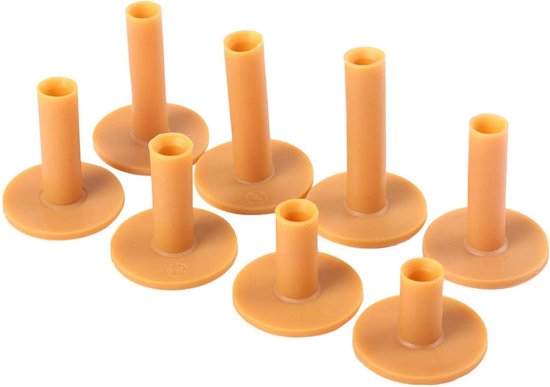 Rubberen Golf Tee - Flexibele Tee - Golf Training - Vliegt Niet Weg - 8 Stuks - Zwart