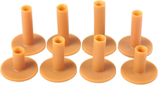 Rubberen Golf Tee Set voor Driving Range - 8-Delig in Verschillende Maten - Onbreekbare Golf Tees - Oefenmat voor Golfschoten met 3 Hoogtes