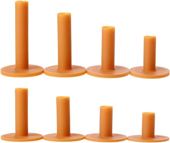 Rubberen Golf Tees - Winter Tees Golf - Golf Oefenen - Zacht en Flexibel Materiaal - 8 Verschillende Maten - Geel