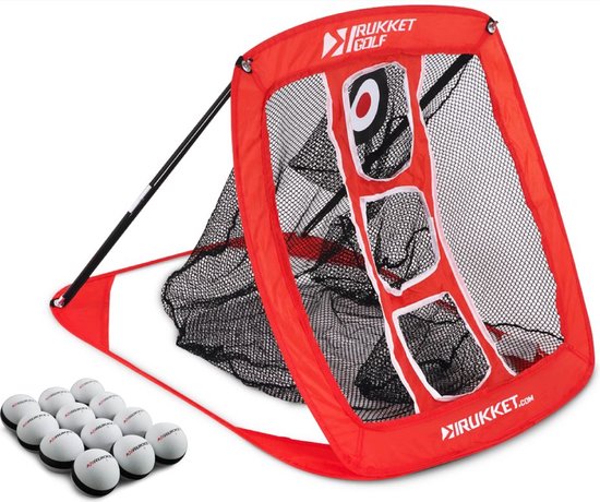Rukket Pop-Up Chipping Net - Inclusief Foamballen - Golf Chippingnet van Merkloos