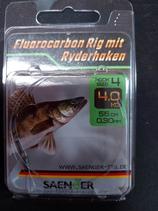 Saenger Fluorocarbon Rig Met Ryder Gr4/ 6kg/ 50cm van Saenger