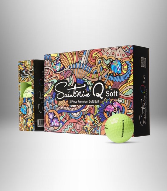 Saintnine 3P 12 golfballen Q soft groen van Saintnine